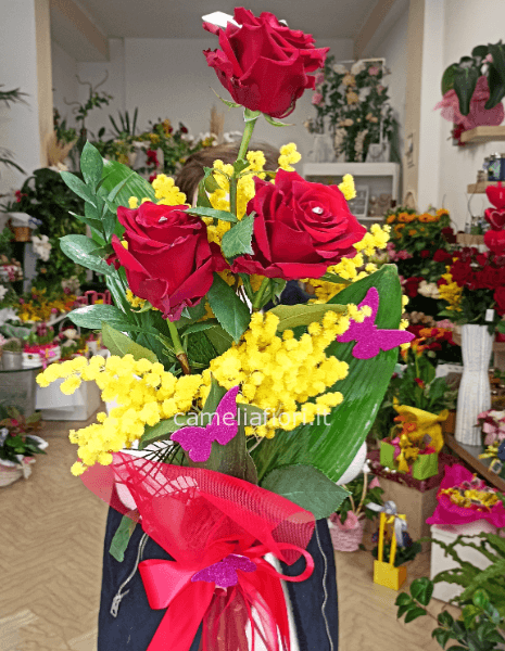 3Rose e mimosa